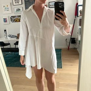 White asymmetrical Zara dress Size S